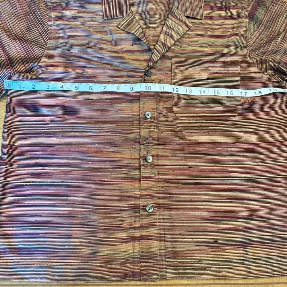 CHICO'S 100% Silk Button-Front
Shirt Brown Sleeve Size 4‎ - Picture 13 of 14